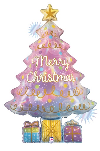 [25146] Merry Christmas Tree Opal 39″ Balloon
