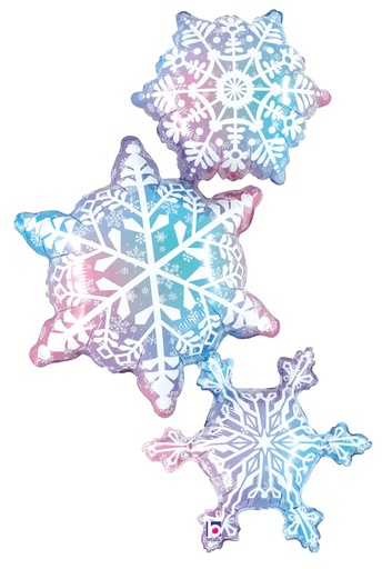 [251451] Snowflake Trio 50″ Balloon