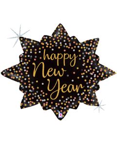[359171] 32" New Year Confetti Burst Holographic
