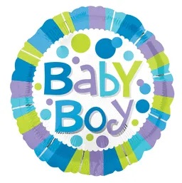 [27898] 18" Baby Boy Stripes Dots 2 Sided