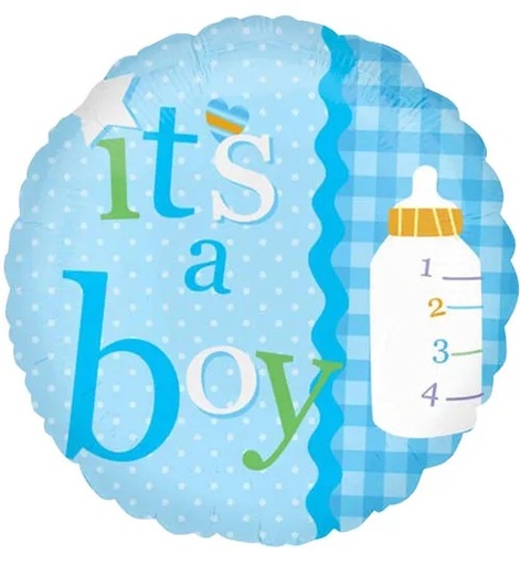 [24096] 18" It's a Boy Rick Rack 2 Sided