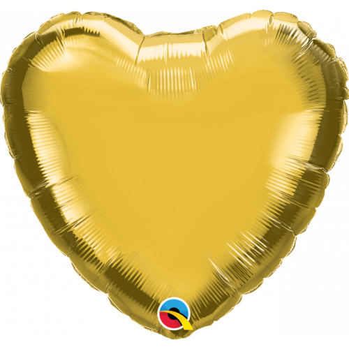 Qualatex 18" Metallic Gold Heart Foil