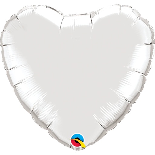 9" Silver Heart