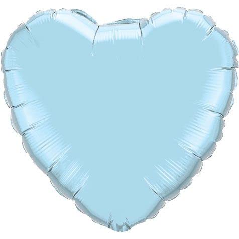 [545846] 9" Pearl Light Blue Heart
