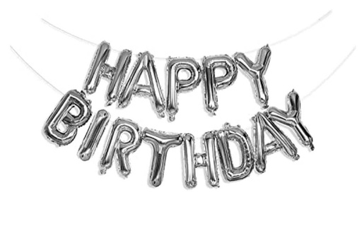 16" Happy Birthday Kit Silver