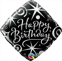 [29988P6] 18" Birthday Elegant Sparkle Swirl