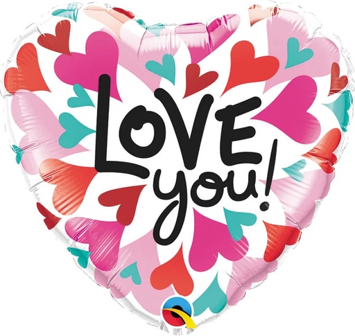18" Love You Converging Hearts