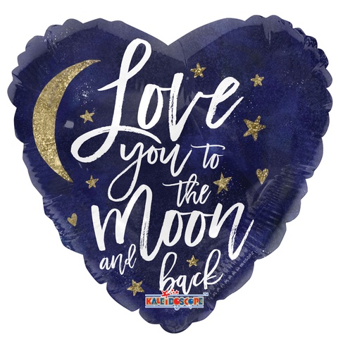 18″ PR Love You To The Moon Holo