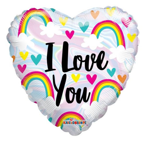 18" Love Hearts & Rainbows