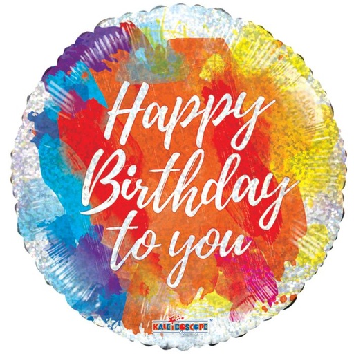 [154943] 18" Birthday Watercolors