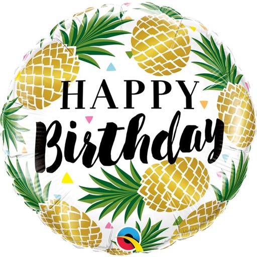 [57277P6] 18" Golden Pineapples B'day