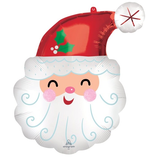 [4334201] 27" Smiley Satin Santa