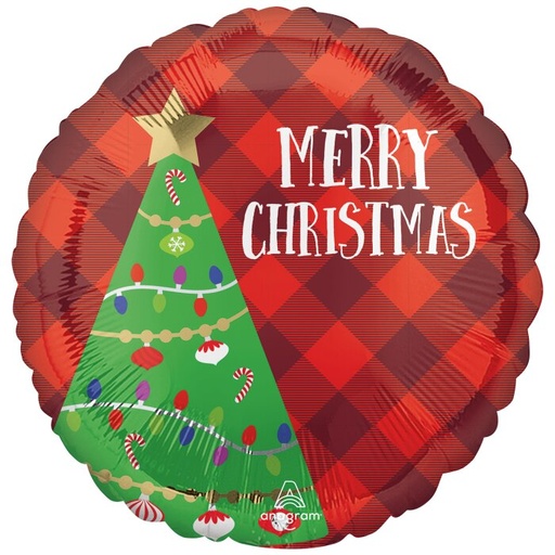 18" Festive Christmas Tree Plaid