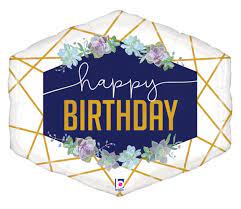 [358511] 30" Geo Floral Birthday Marquee