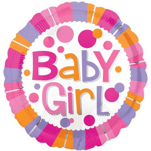 [278978] 18" Baby Girl Stripes & Dots
