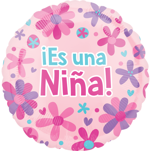 [366558] 18" Es Una Nina Pink Flowers