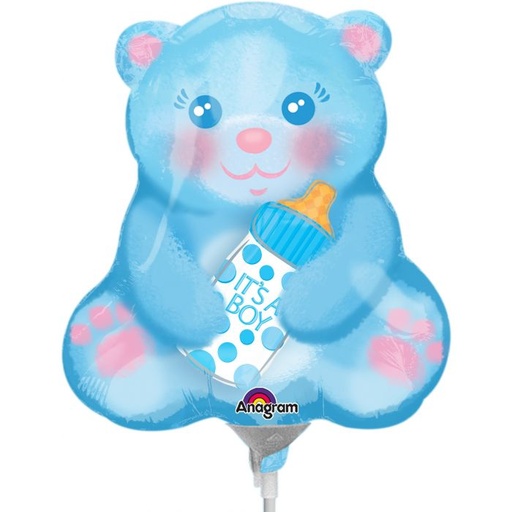 [33656] 14" Baby Boy Bear & Bottle