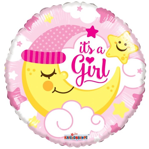 [15076093] 9" Baby Girl Sleeping Moon