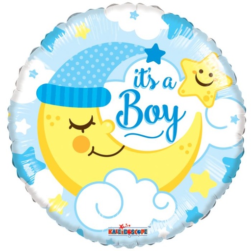 [15077093] 9" Baby Boy Sleeping Moon