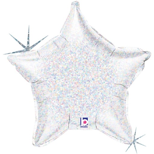 [150011] 21" Silver Holographic Star