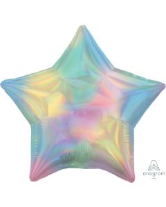 [394078] 18" Iridescent Pastel Rainbow Star