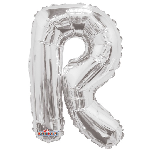 [34911-14] 14" Letter R Silver Kaleidoscope