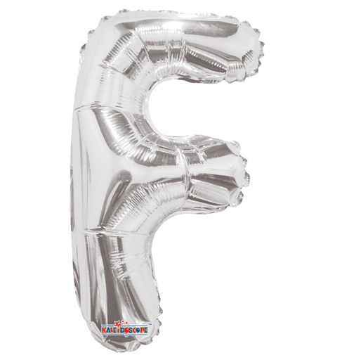 [34898-14] 14" Letter F Silver Kaleidoscope