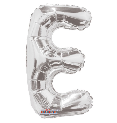 [34897-14] 14" Letter E Silver Kaleidoscope