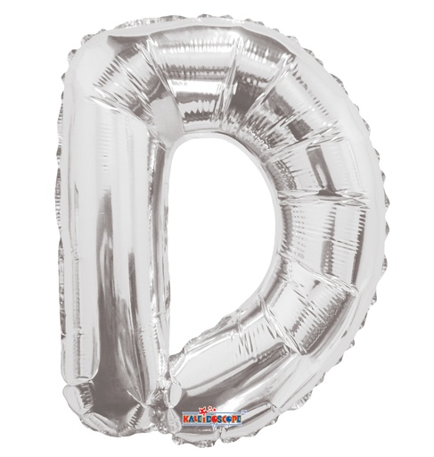 [34896-14] 14" Letter D Silver Kaleidoscope