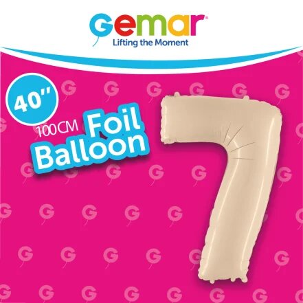 [171075] 40" Number 7 Satin Cream Gemar