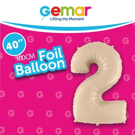 [171020] 40" Number 2 Satin Cream Gemar