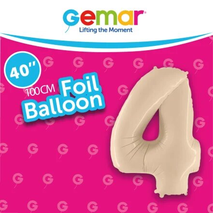 [171044] 40" Number 4 Satin Cream Gemar