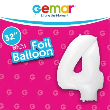 [171945] 32" Number 4 White Gemar