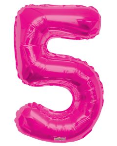 [19677-34] 34" Number 5 Pink Kaleidoscope