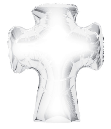 28" Jumbo Chrome Silver Reloigious Cross