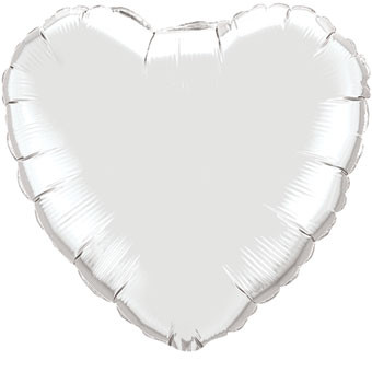 [34109-18] 18" Metallic Silver Heart