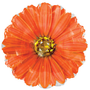[15757-18Q] 18" Orange Rhinestone Daisy