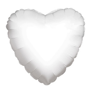 [34102-18] 18" Metallic White Heart