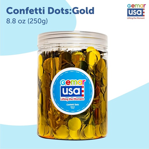 Confetti Jar Gold Metallic (Redondo ) 25gr