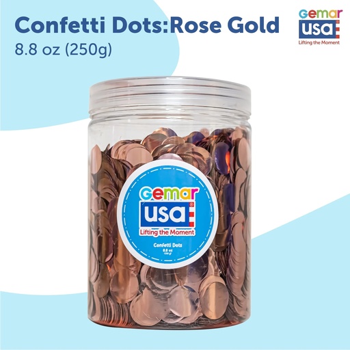 [40415] Confetti Jar Rose Gold Metallic (circle ) 250gr