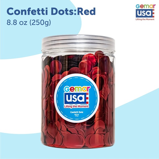 Confetti Jar Red Metallic (Redondo ) 25gr