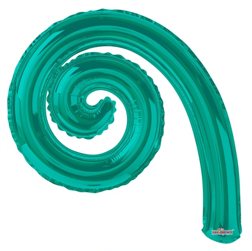 14" Kurly Turquoi Green