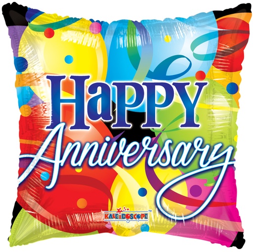 [19736-18] 18″ Anniversary With Balloons
