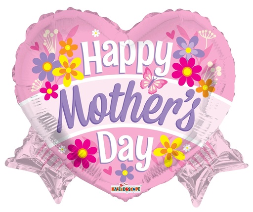 [84338-18] 18″ Happy Mother's Day Heart With Banner