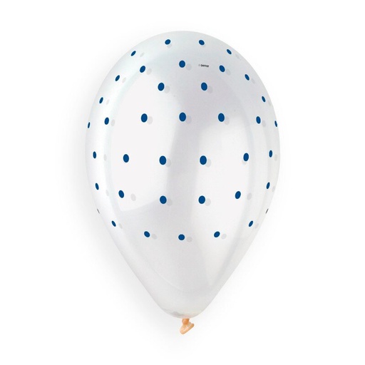 13" GS120 Clear Chic Dots Baby Blue #1051 5 pcs.