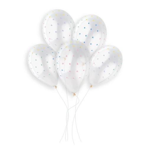 13" GS120 Clear Chic Dots Ass 10 pcs #1051