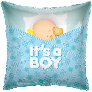 [17734] 18" Baby Boy Square