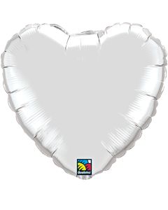 [34109-09] 9" Mini Silver Heart 2 pcs