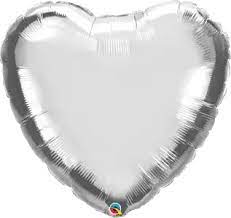 [126596] 36" Silver Heart