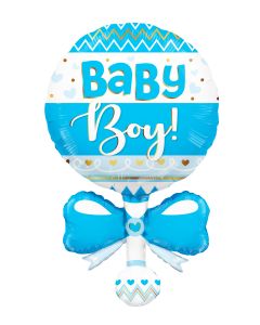 [15965-36] 36" Baby Boy Blue Rattle